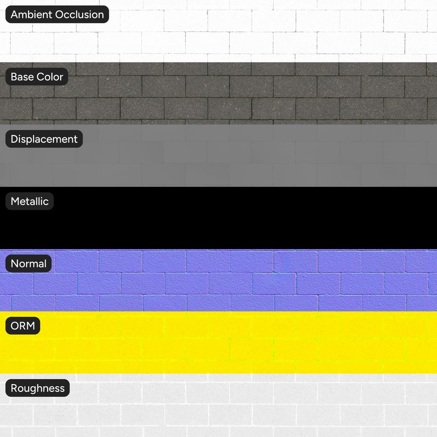 Rough Aggregate Stone Paver Texture, Dark Gray