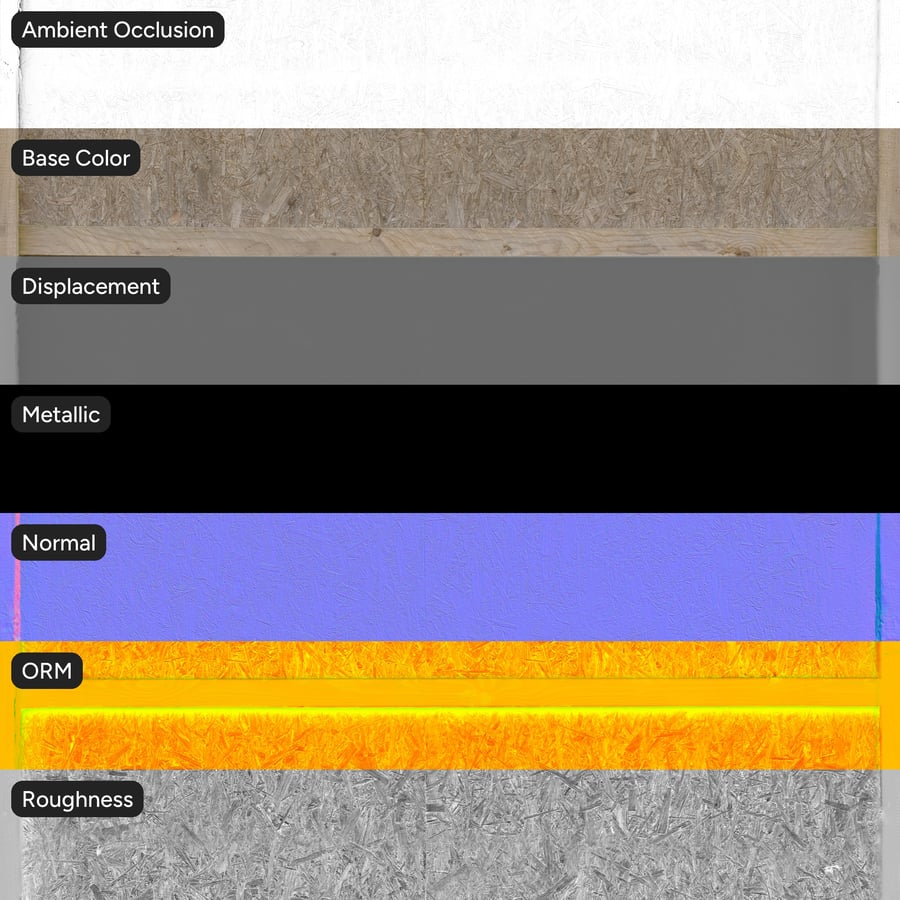 OSB 합판 벽 텍스처