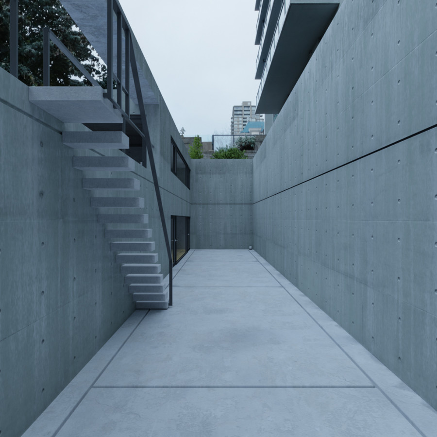 City Sidewalk Overcast Day Outdoor HDRI