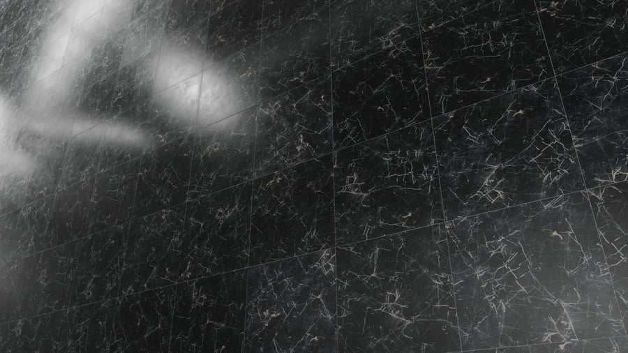 Textura de azulejo quadrado em mármore mate, preto esverdeado