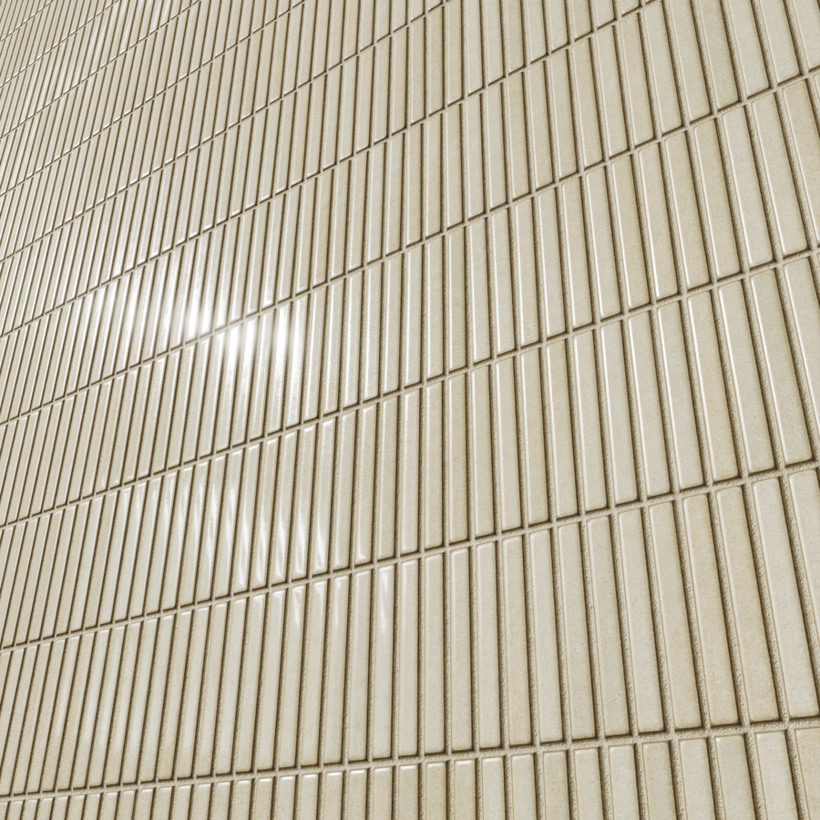 Textura de azulejo cerâmico brilhante Yubi, bege