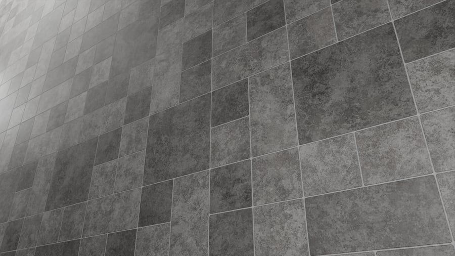 Alternating Vinyl Tiles Texture, Grey