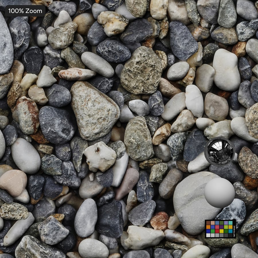 Mixed Pebbles Texture