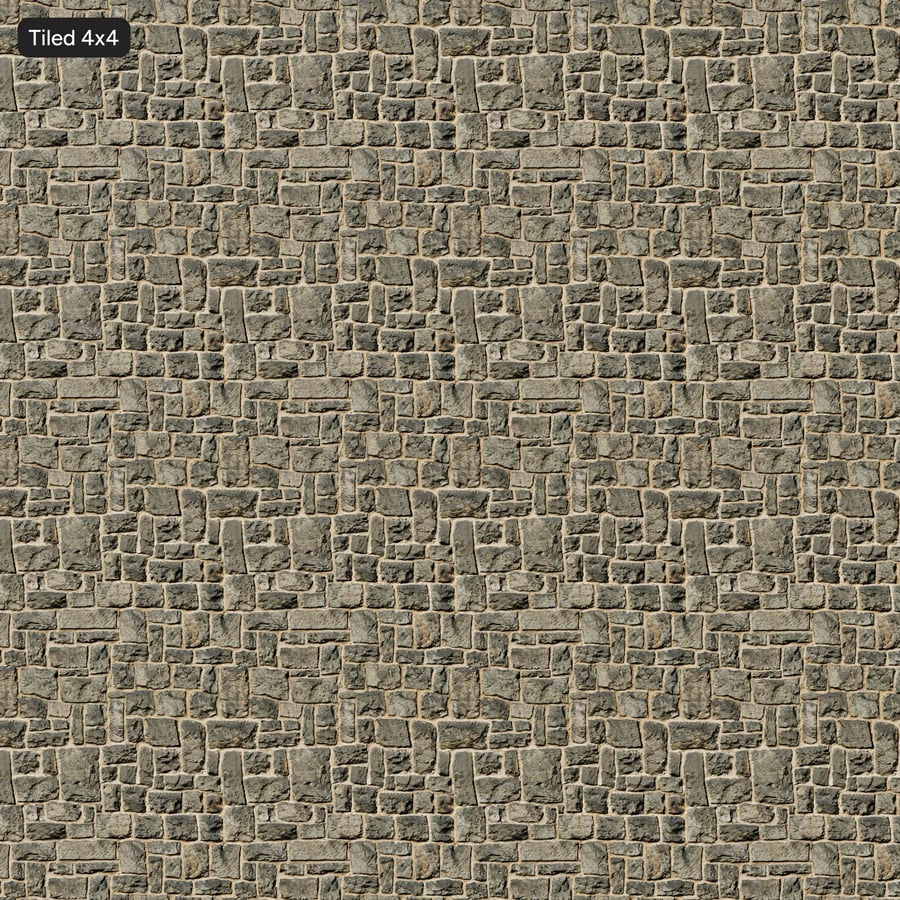 Rubble Stone Wall Texture, Slate Gray