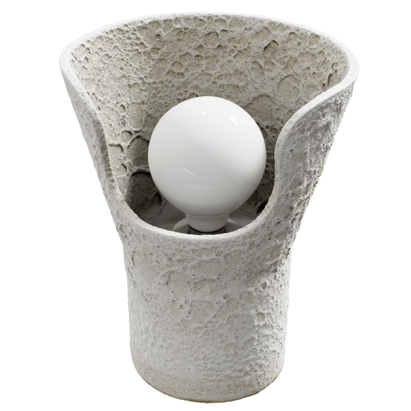 Eno Ceramic Xona Moon Lamp Model, White