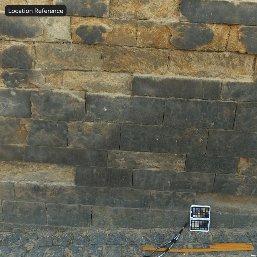 Old Spalled Stone Block Wall Texture