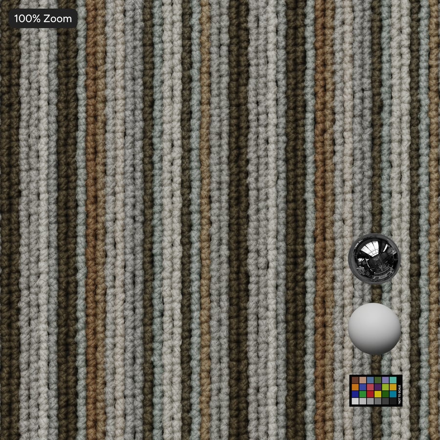 Textura do pavimento de alcatifa com pelo em laço às riscas, verde e castanho