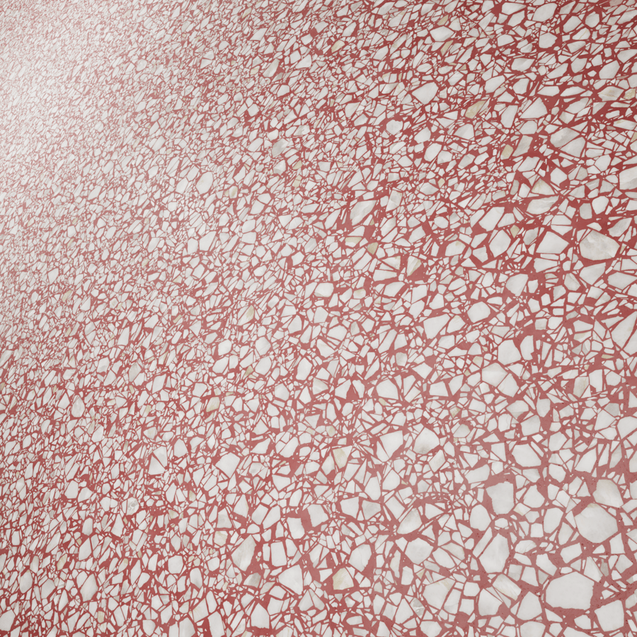 Palladiana Strawberry Terrazzo Texture, Red