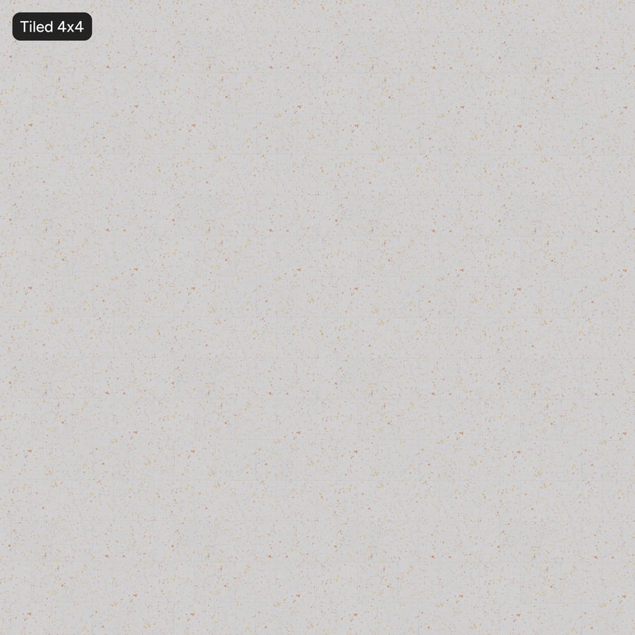 Textura de ladrilho de terrazzo quadrado com lascas espalhadas, Citrus Branco