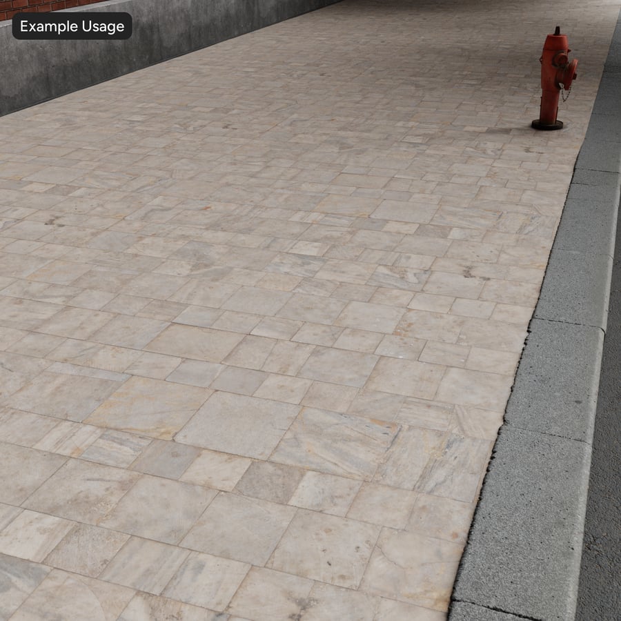 Dirty Square English Bond Marble Tile Texture