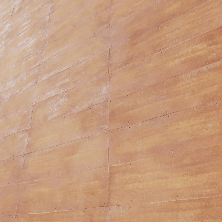 Stacked Clay Block Rammed Earth Texture, Orange