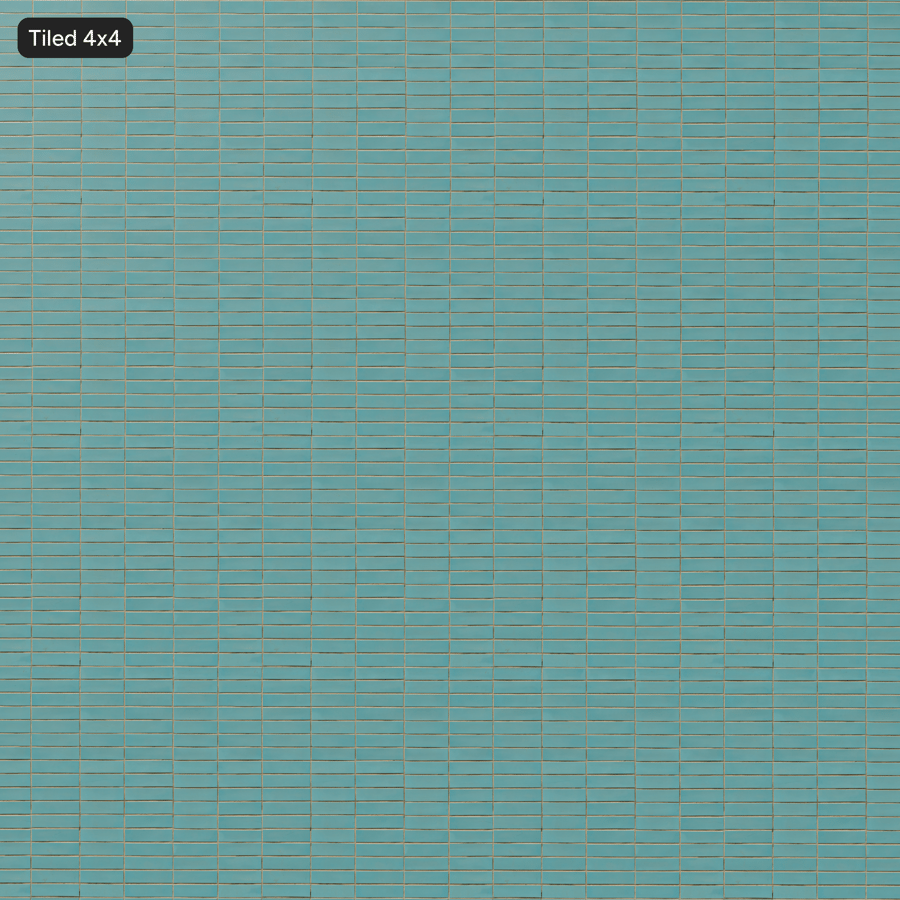 Rectangular Matte Ceramic Tile Texture, Teal Blue