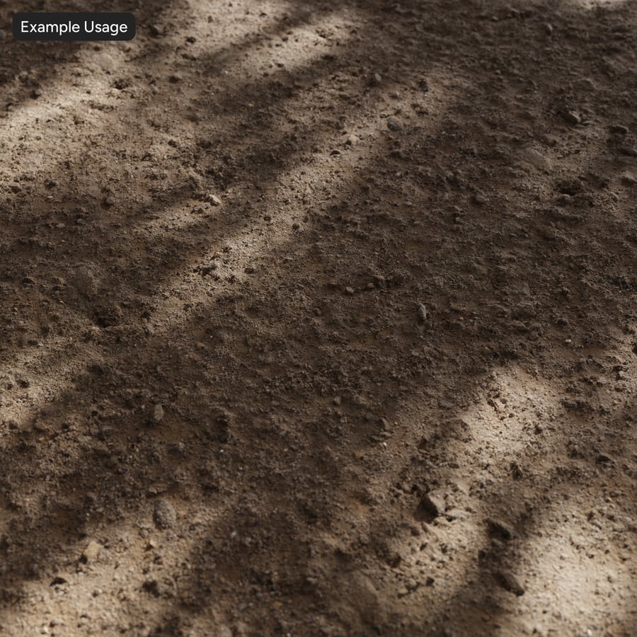Loose Mixed Soil and Crushed Aggregate Earth Texture, Brown