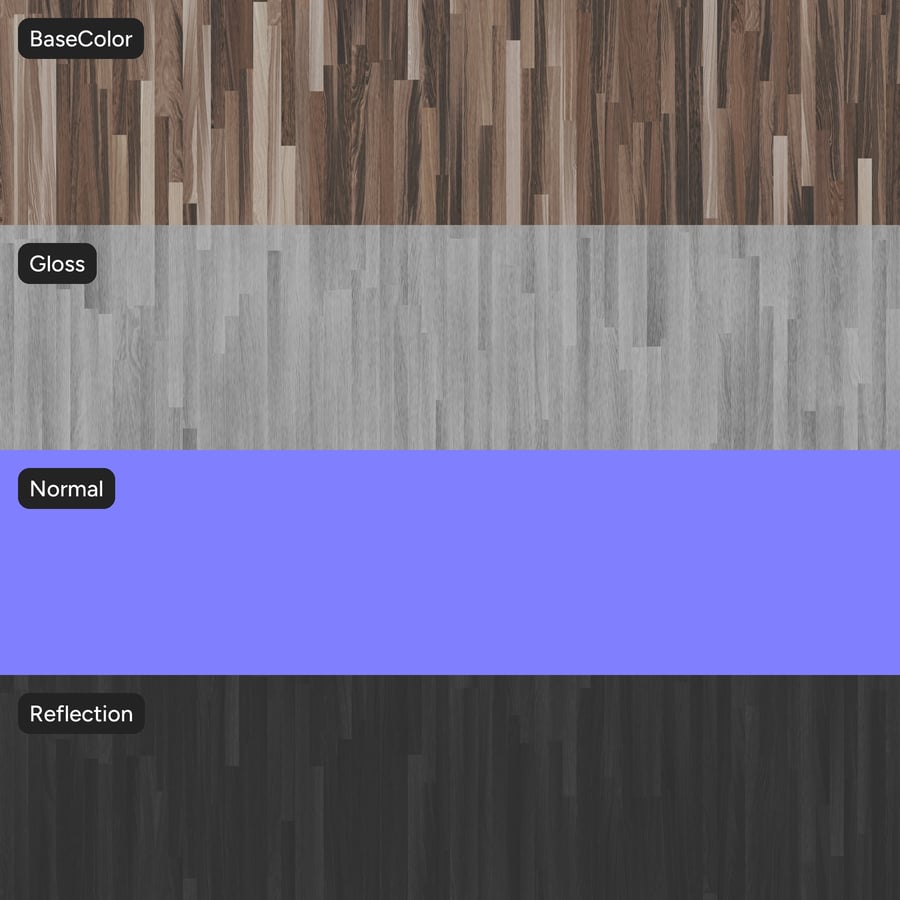 Oak Wood Board Texture, Cool Brown