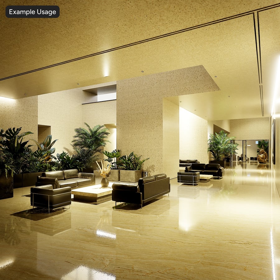Büyük Parçalı Terrazzo Karo Kaplaması, Krem