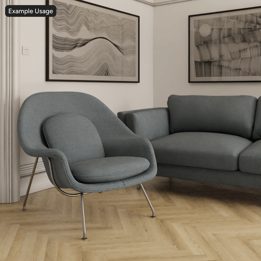 Gestreifte Twill-Stoffstruktur, blau