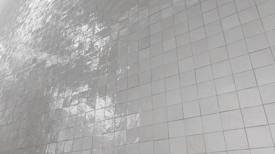 Square Zellige Tile Texture, White