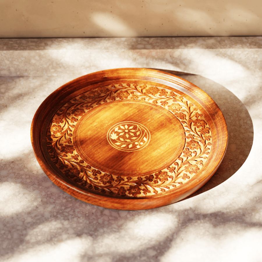 Vintage Wooden Plate Model