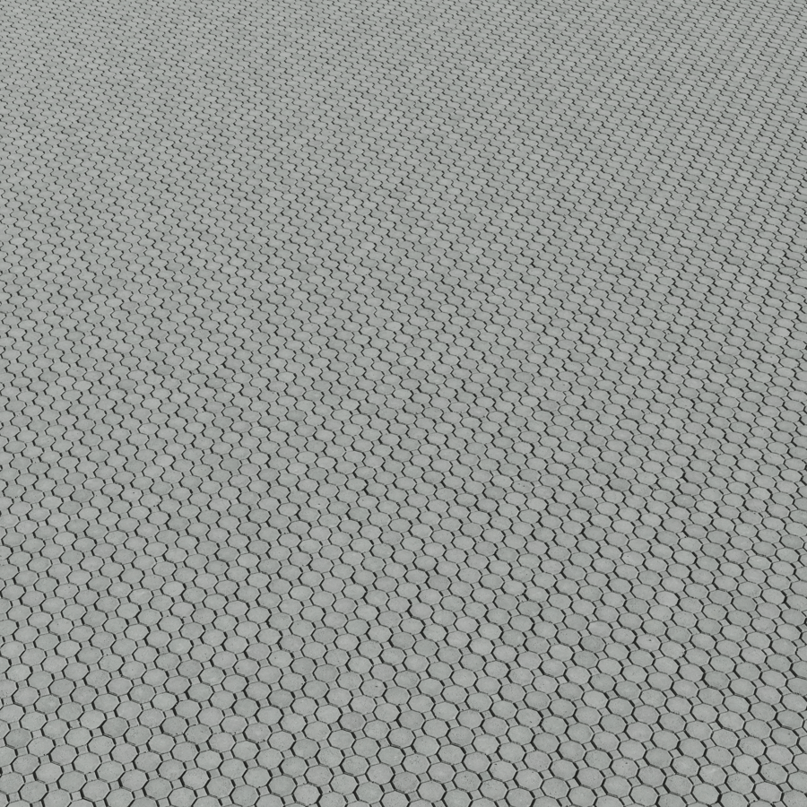 Octagonal Concrete Paving Texture, Grey