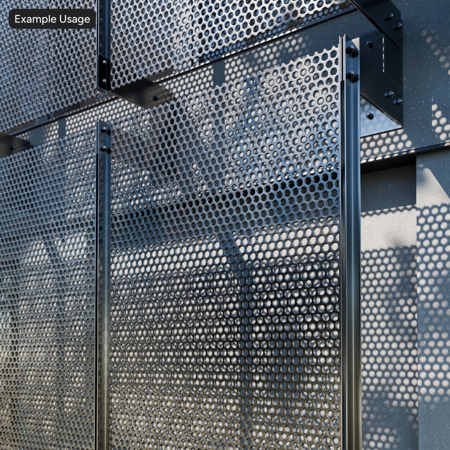 Offset Round Perforated Metal Texture