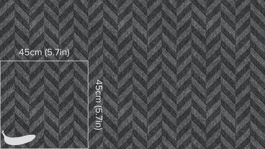 Lazarus Lupine Pattern Upholstery Fabric Texture, Charcoal Grey