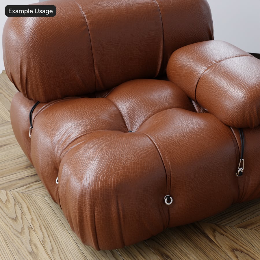 Crocodile Leather Fabric Texture, Brown