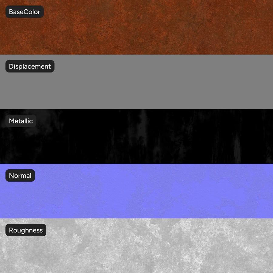 Highly Uneven Rust Texture