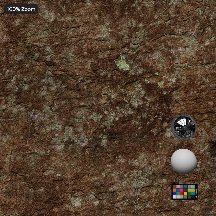 이끼로 뒤덮인 절벽 바위 텍스처, 갈색