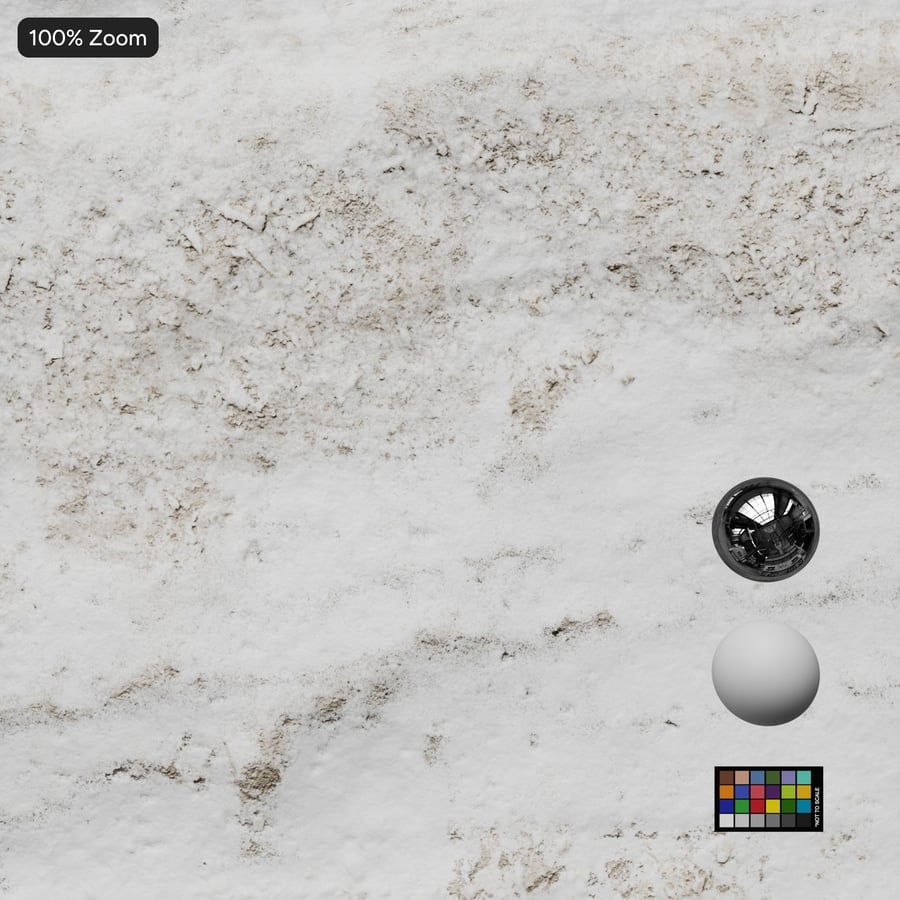 Dirty Tire Marks on Snow Texture