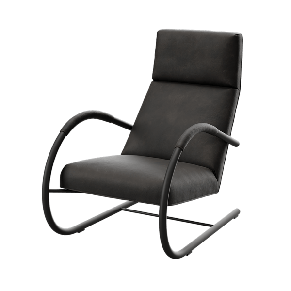 Replica Label Van Den Berg Poise Fauteuil Model, Zwart