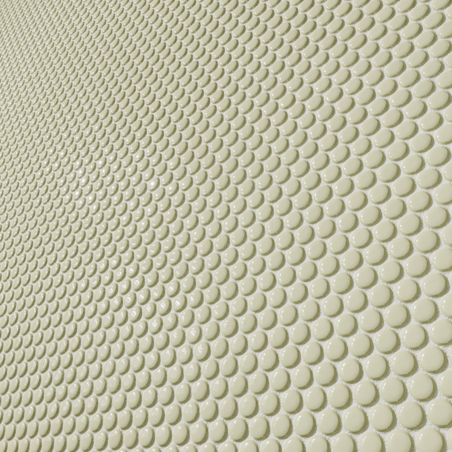 Plain Pale Penny Round Tile Texture, Green