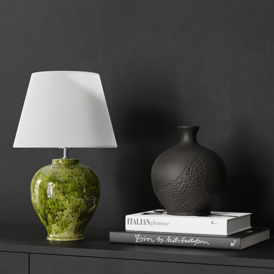 Lâmpada Kelantis Jungle Shade da Eno Ceramic, verde