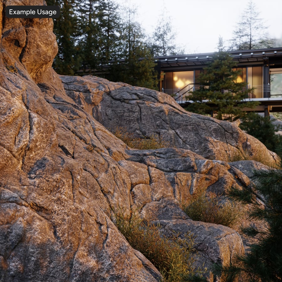 Bề mặt đá vách đá bị phong hóa