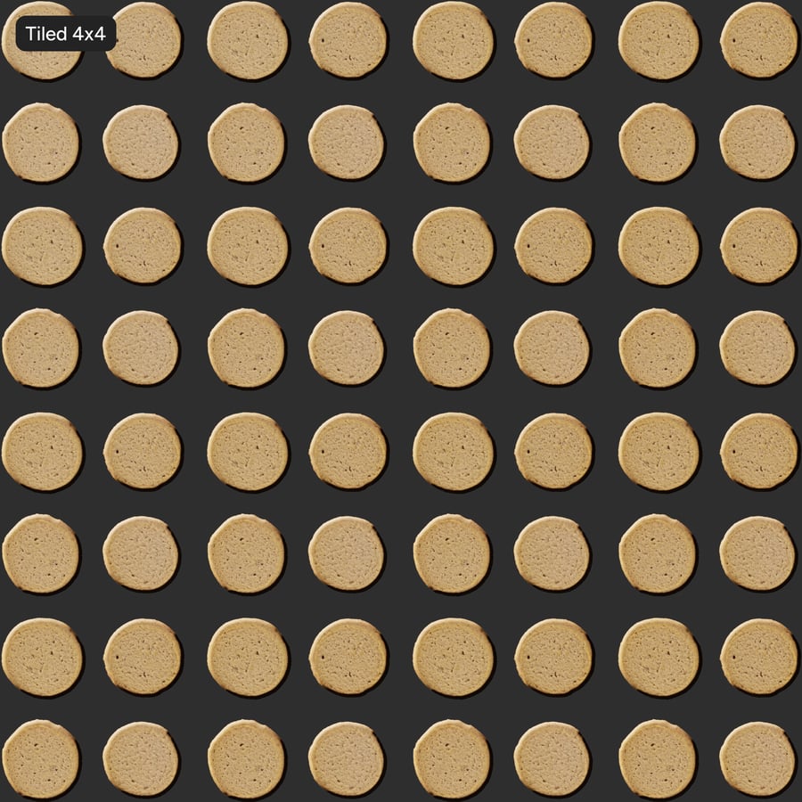 Textura frontal do biscoito Snickerdoodle