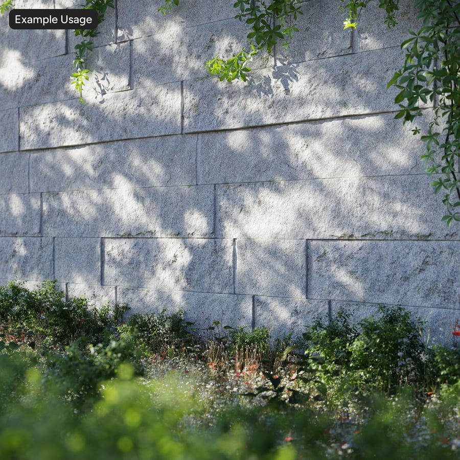 Split Face Granite Ashlar Wall Texture, Grey