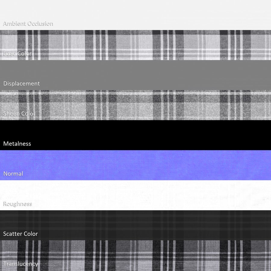 Tartan Cotton Plaid Fabric Texture, Grey