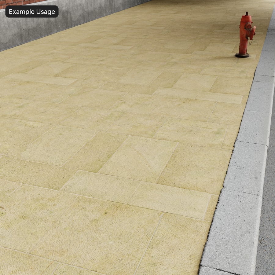 Algerfärgad prickig stenbeläggning