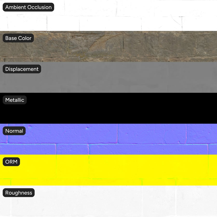 Texture d'un mur en blocs de pierre à liant épaufré