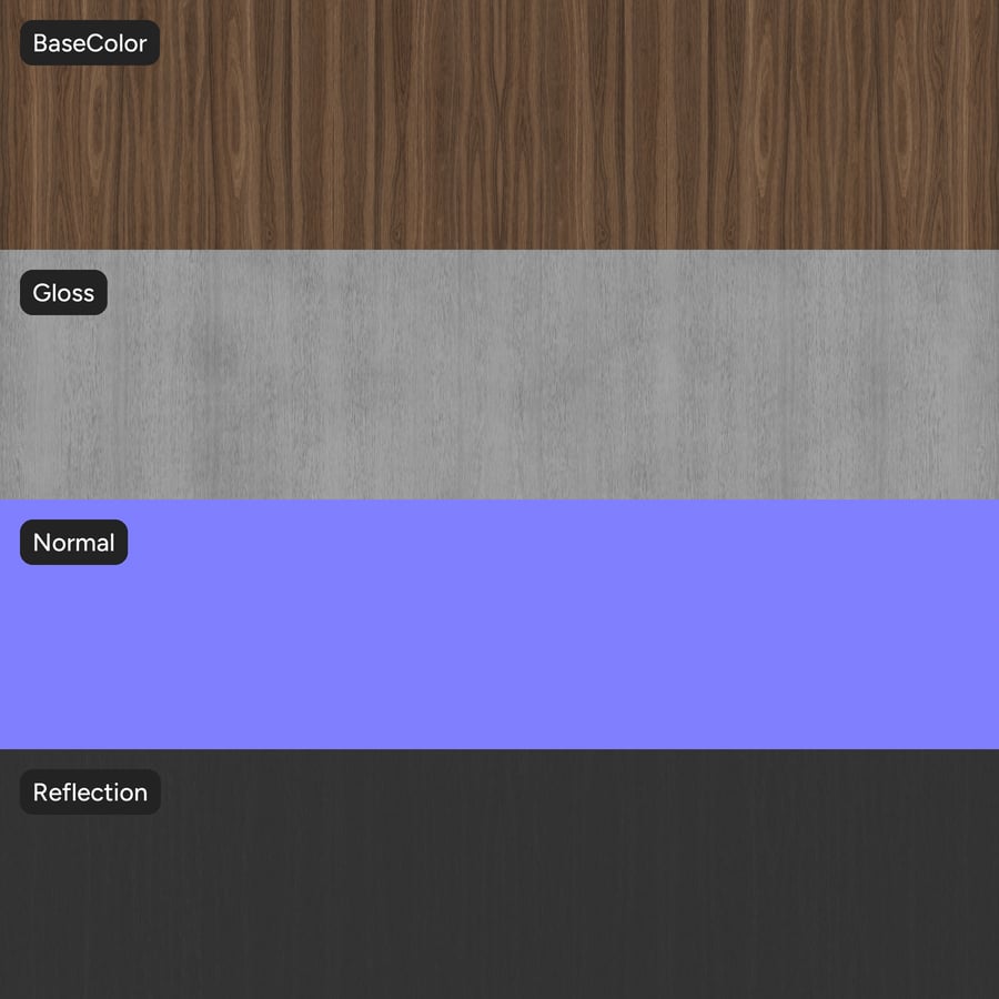 Book Match Walnut Wood Veneer Texture, Light Brown