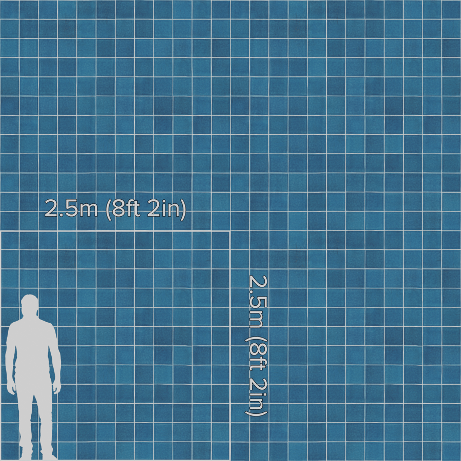 Square Ceramic Matte Tile Texture, Blue