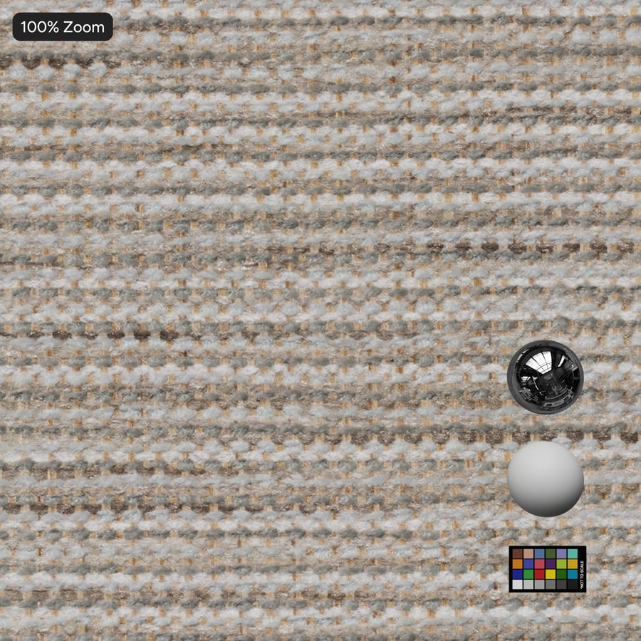 Texture de tissu d'ameublement en chenille rayée, taupe