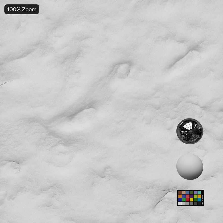 Footprints on Thick Snow Texture