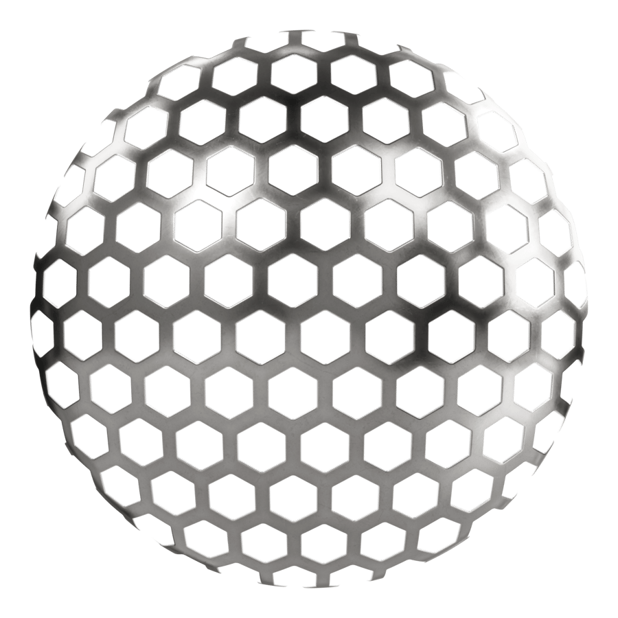 Perforated Hexagon Metal Texture