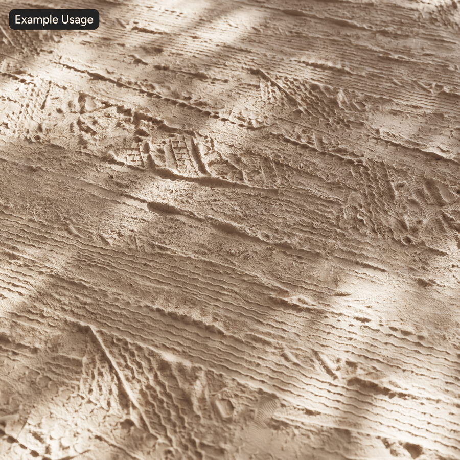 Следы от шин на песчаной текстуре