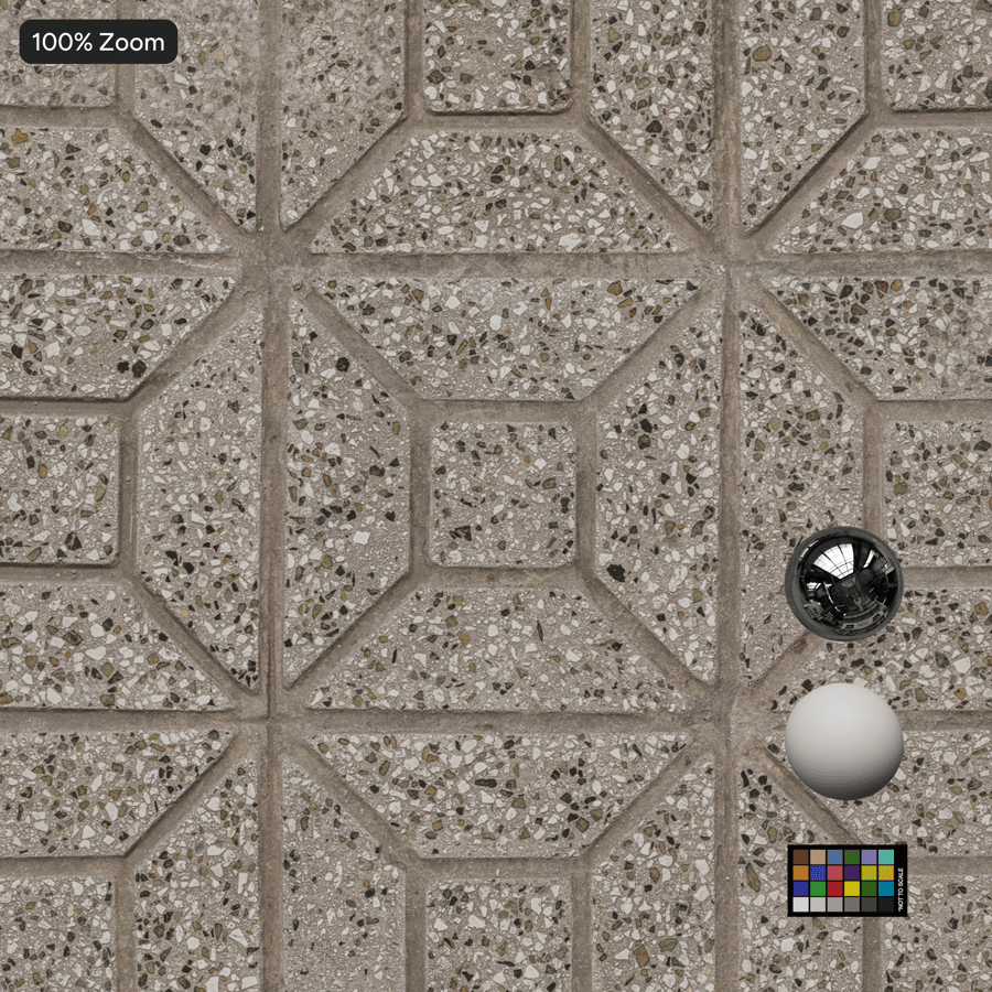 Terrazzo Siersteen Bestrating Textuur