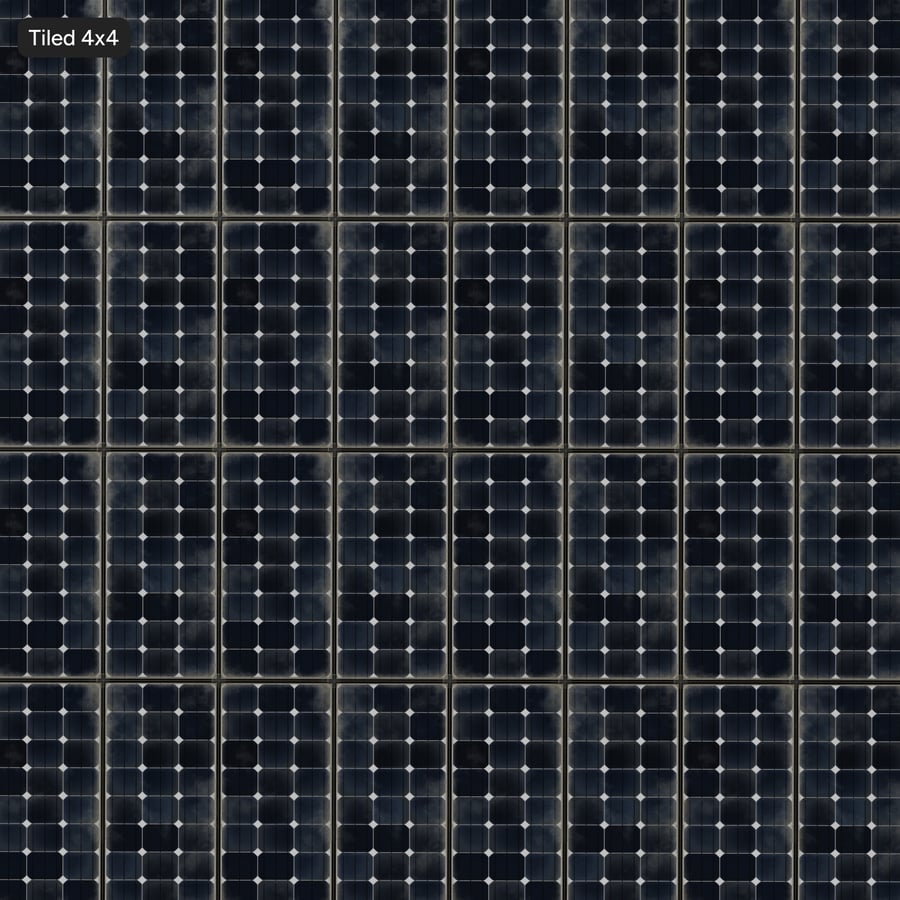 Painéis solares monocristalinos tipo B com moldura suja Textura