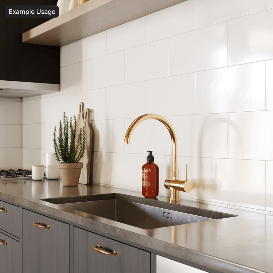 Textura de azulejo cerâmico brilhante grande retangular deslocado, branco