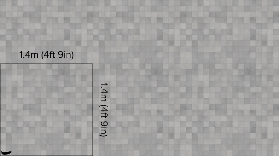 Square Ceramic Glossy Tile Texture, Grey