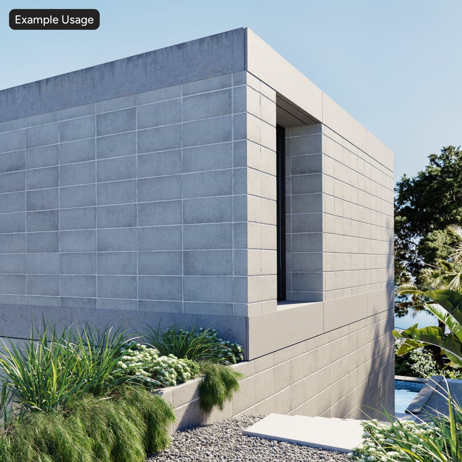 Stacked Concrete Block Wall Texture