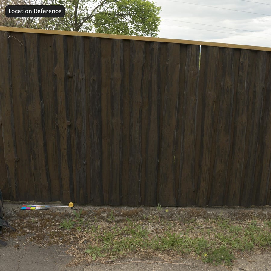 Weathered Vertical Board Fence Texture, Dark Brown